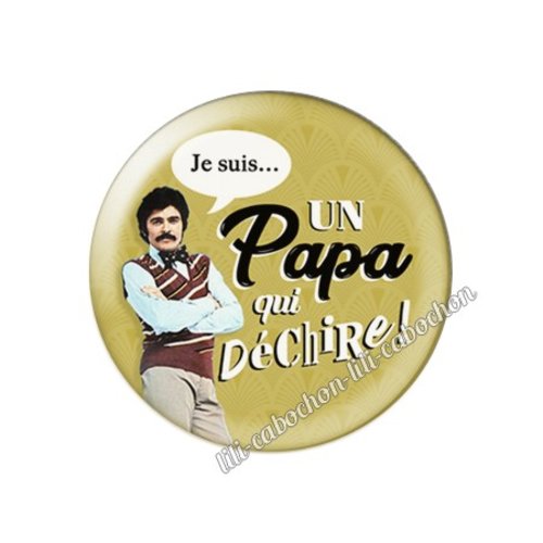 Cabochon résine a coller 25mm papa pp2