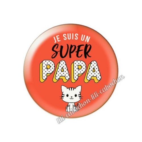 Cabochon résine a coller 25mm papa pp5