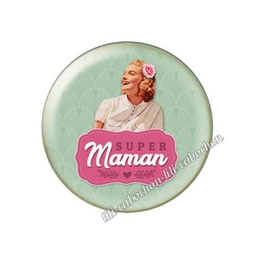 Cabochon résine a coller 25mm maman mm8