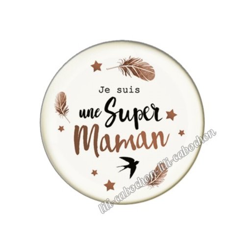 Cabochon résine a coller 25mm maman mm7