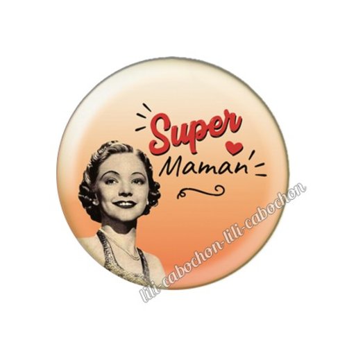 Cabochon résine a coller 25mm maman mm9