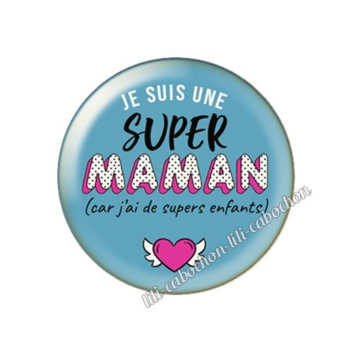 Cabochon résine a coller 25mm maman mm10