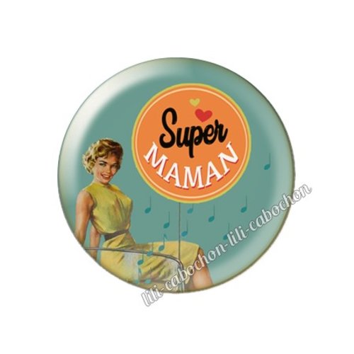 Cabochon résine a coller 25mm maman mm11