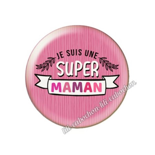 Cabochon résine a coller 25mm maman mm12