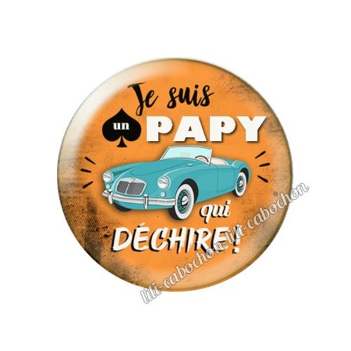 Cabochon résine a coller 25mm papy pp14