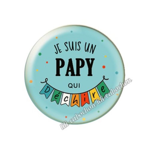 Cabochon résine a coller 25mm papy pp15