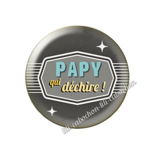 Cabochon résine a coller 25mm papy pp18