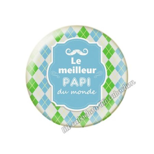 Cabochon résine a coller 25mm papy pp22