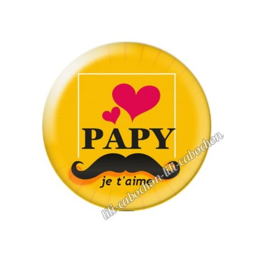 Cabochon résine a coller 25mm papy pp34