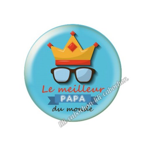 Cabochon résine a coller 25mm papa pp37