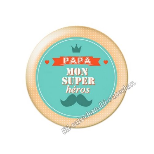 Cabochon résine a coller 25mm papa pp40