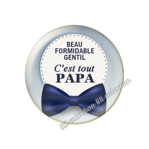 Cabochon résine a coller 25mm papa pp45