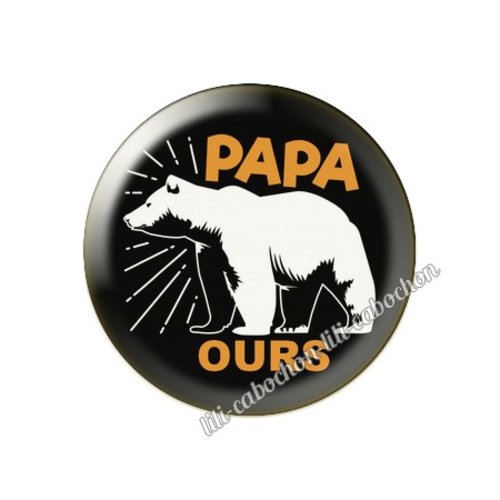 Cabochon résine a coller 25mm papa pp48