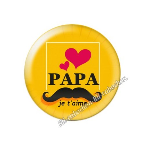 Cabochon résine a coller 25mm papa pp49