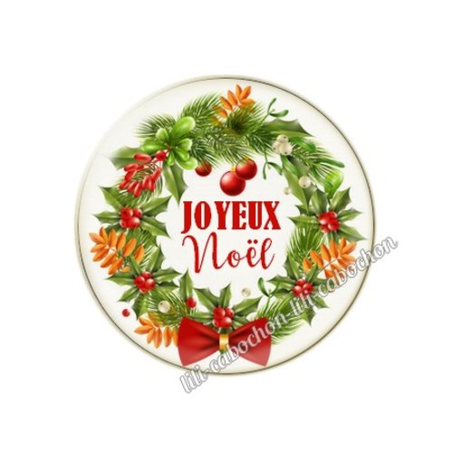 Cabochon résine a coller 25 mm noël mc5