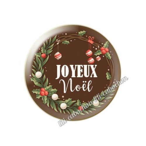 Cabochon résine a coller 25 mm noël mc7
