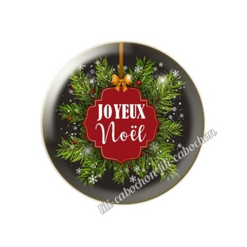 Cabochon résine a coller 25 mm noël mc10