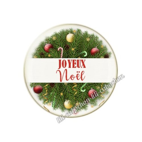 Cabochon résine a coller 25 mm noël mc12
