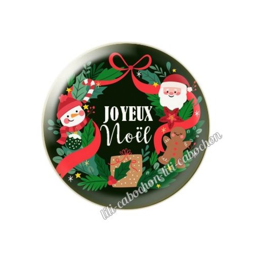 Cabochon résine a coller 25 mm noël mc13