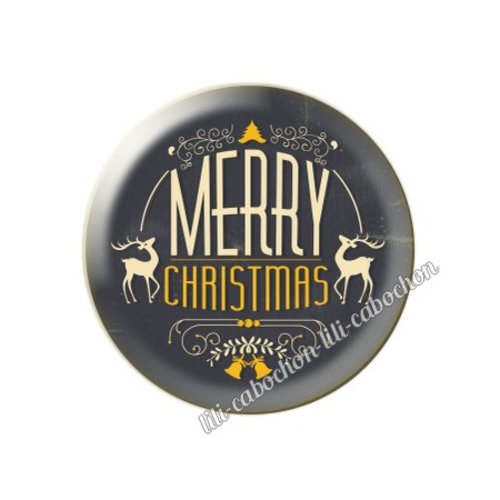 Cabochon résine a coller 25 mm noël mc17