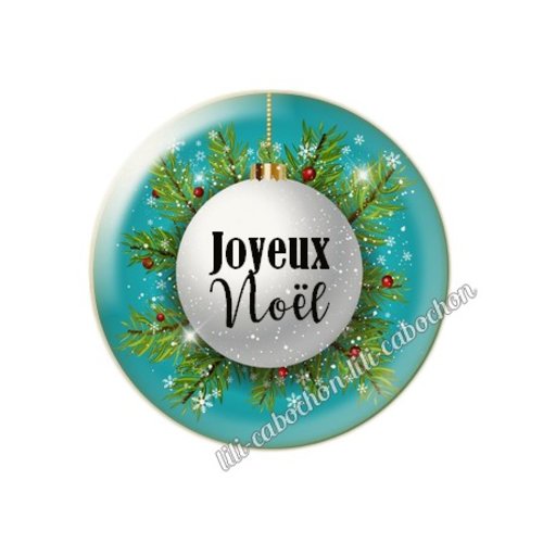 Cabochon résine a coller 25 mm noël mc18