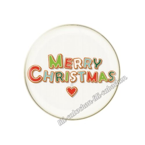 Cabochon résine a coller 25 mm noël mc20