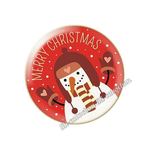 Cabochon résine a coller 25 mm noël mc23