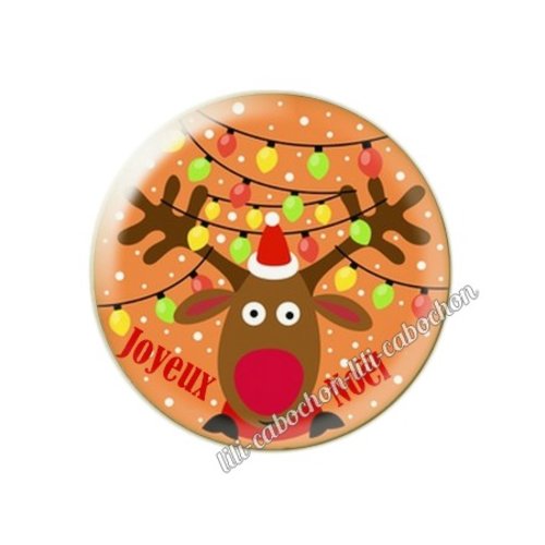 Cabochon résine a coller 25 mm noël mc25