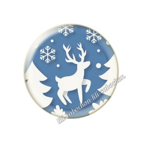 Cabochon résine a coller 25 mm noël mc26