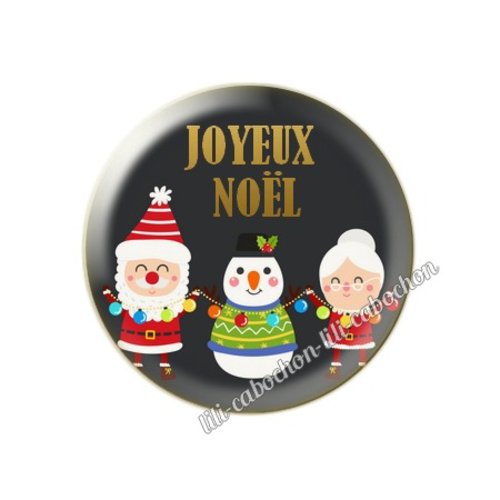 Cabochon résine a coller 25 mm noël mc28