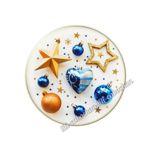 Cabochon résine a coller 25 mm noël mc29