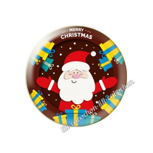 Cabochon résine a coller 25 mm noël mc32
