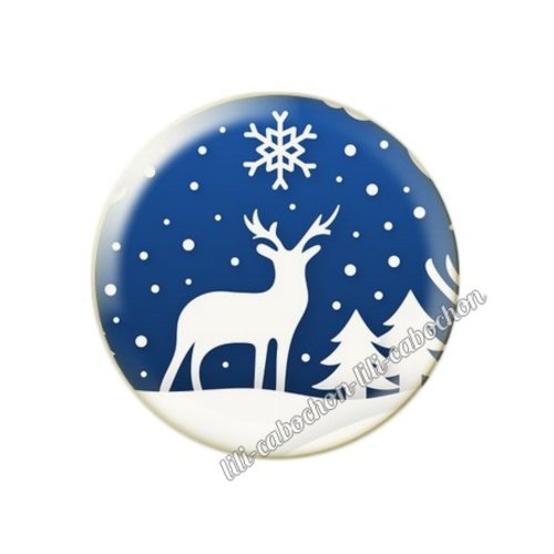 Cabochon résine a coller 25 mm noël mc38