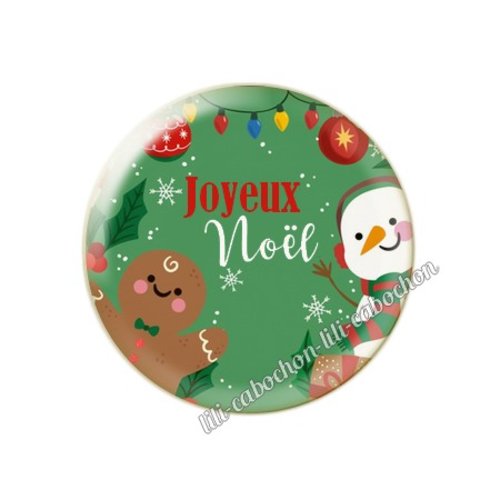 Cabochon résine a coller 25 mm noël mc41