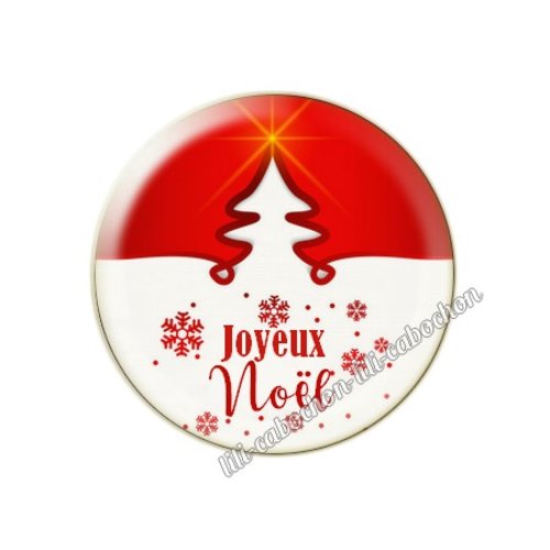 Cabochon résine a coller 25 mm noël mc42