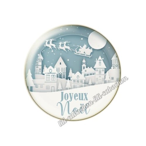 Cabochon résine a coller 25 mm noël mc43