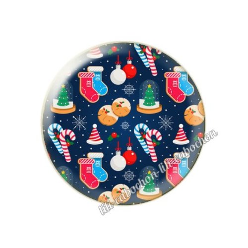 Cabochon résine a coller 25 mm noël mc44