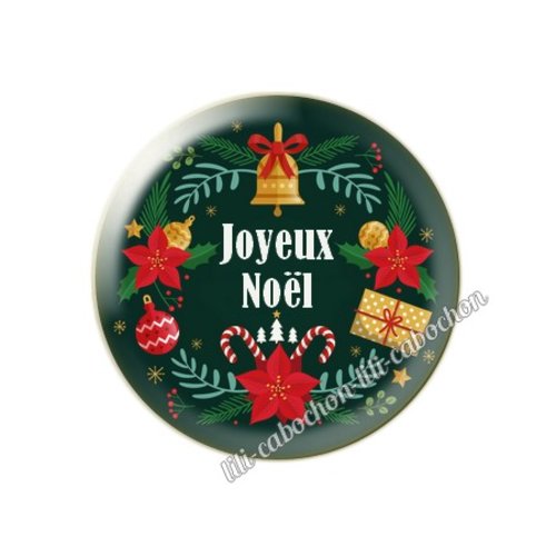 Cabochon résine a coller 25 mm noël mc45