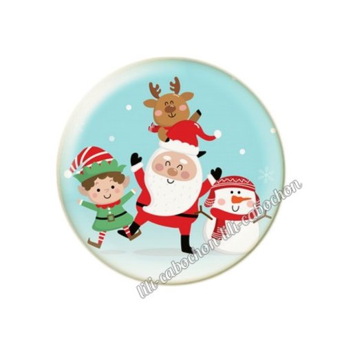 Cabochon résine a coller 25 mm noël mc50