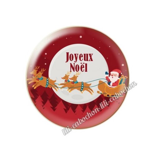 Cabochon résine a coller 25 mm noël mc51