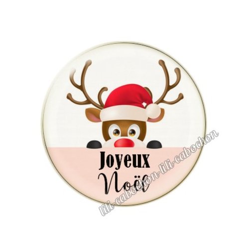 Cabochon résine a coller 25 mm noël mc52