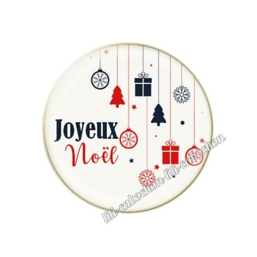 Cabochon résine a coller 25 mm noël mc53