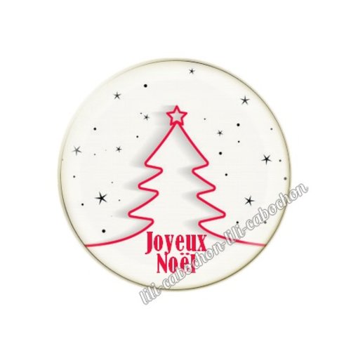 Cabochon résine a coller 25 mm noël mc54