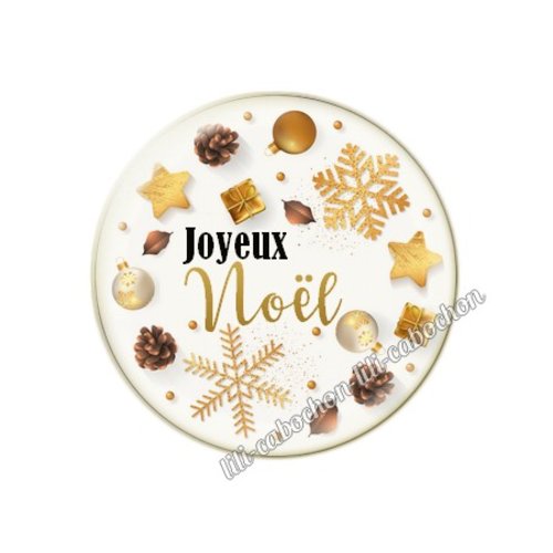 Cabochon résine a coller 25 mm noël mc55