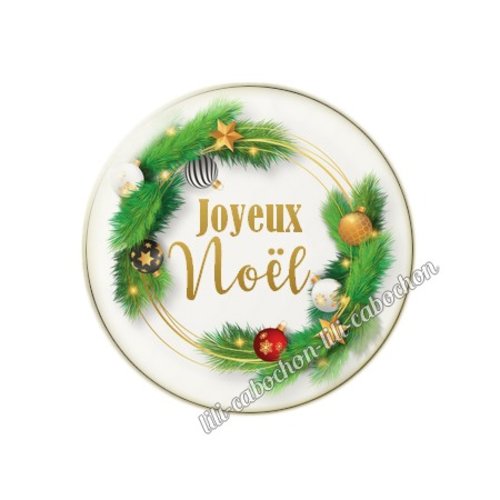 Cabochon résine a coller 25 mm noël mc57