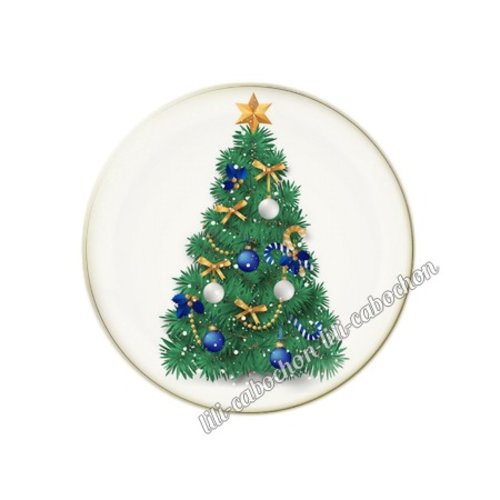 Cabochon résine a coller 25 mm noël mc60