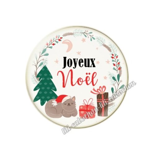 Cabochon résine a coller 25 mm noël mc61