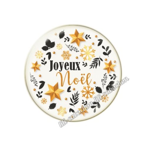 Cabochon résine a coller 25 mm noël mc66