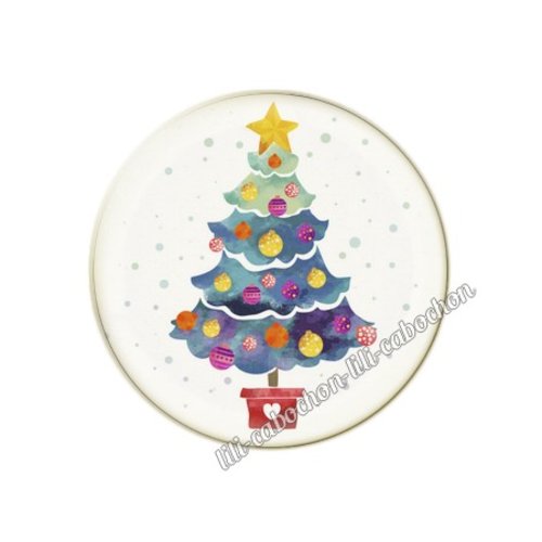 Cabochon résine a coller 25 mm noël mc67