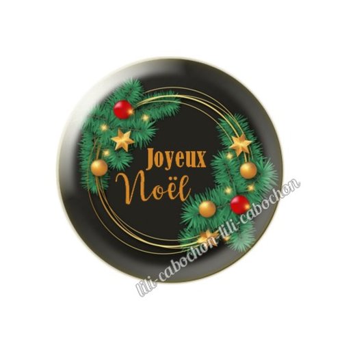 Cabochon résine a coller 25 mm noël mc68
